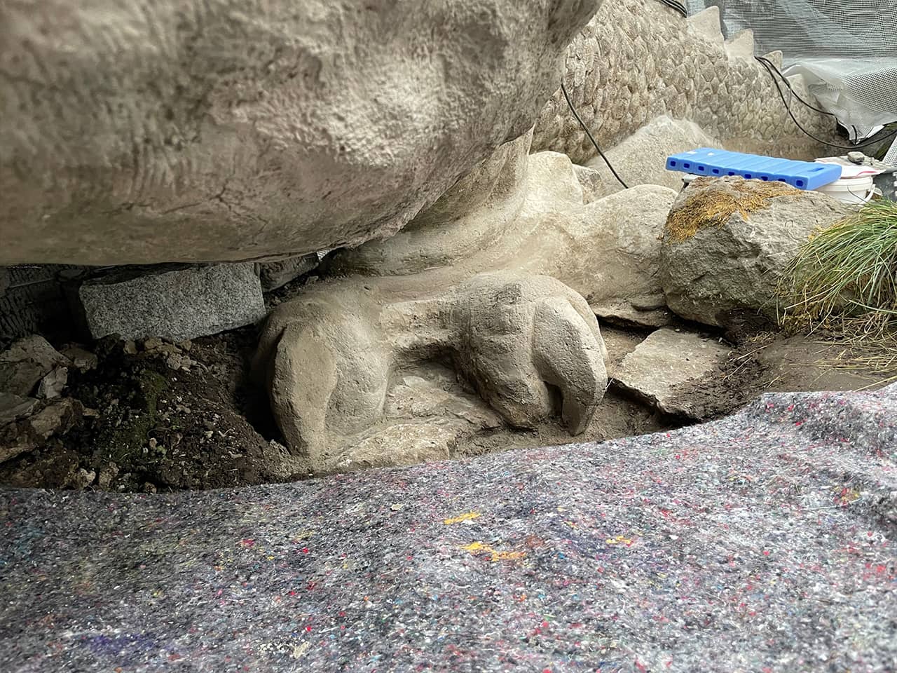 Rekonstruierter Drachenfuß